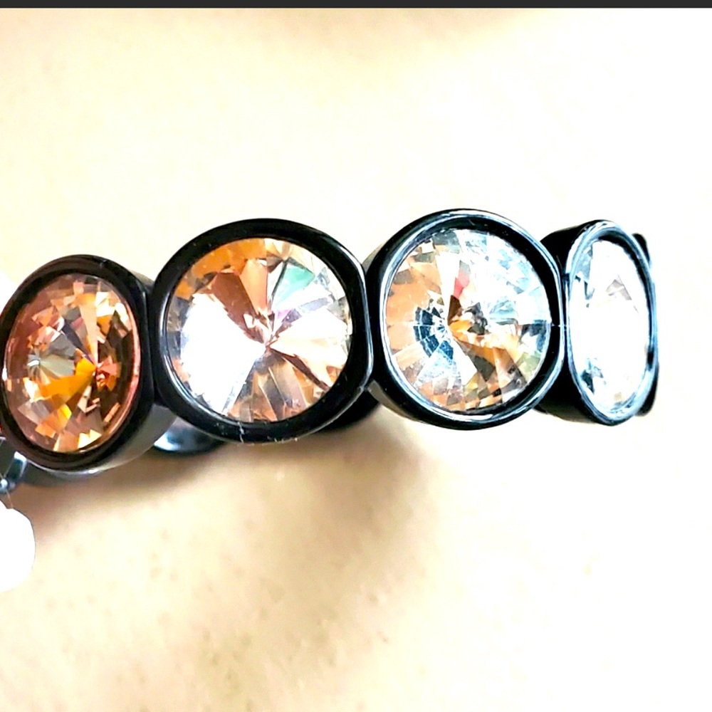ISO Plunder black elastic rhinestone bracelet
